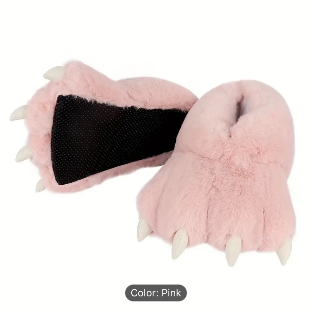 Giant fur paw slippers for all genders